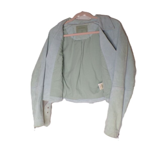 🆕BLANKNYC Suede Moto Jacket Basil (Mint) Medium - Picture 10 of 11